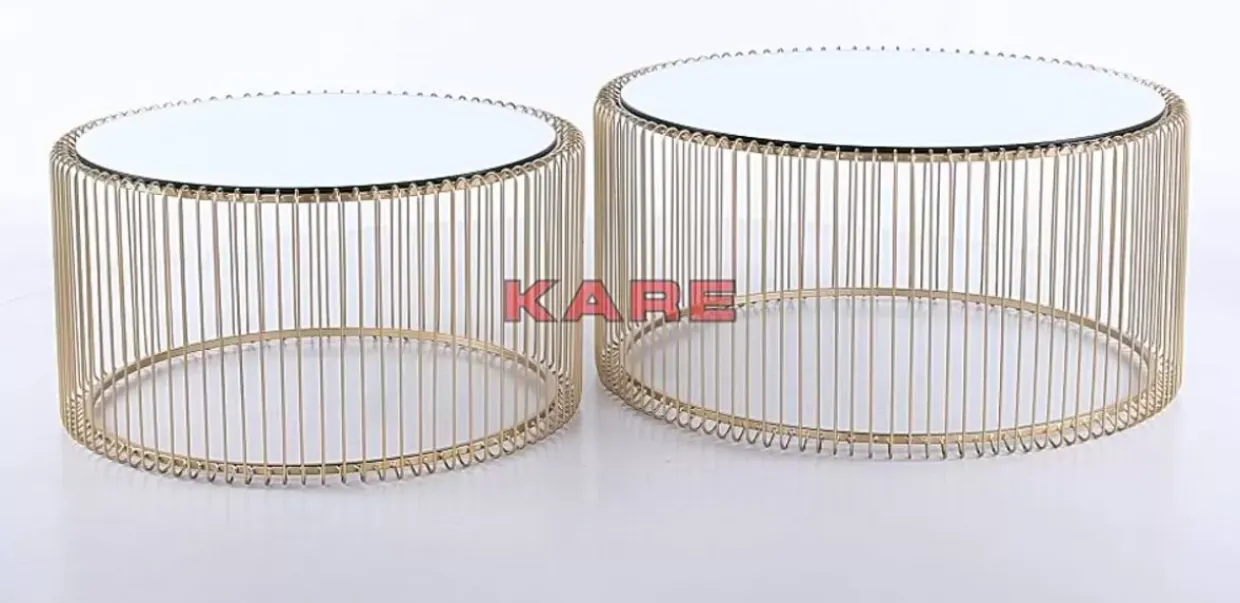 Couchtisch Wire Messing (2/Set)