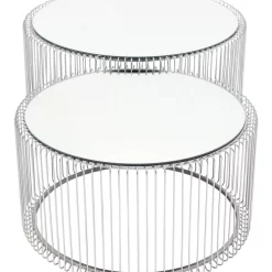Couchtisch Wire Silber (2/Set)