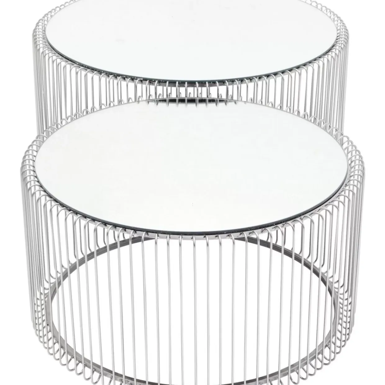 Couchtisch Wire Silber (2/Set)