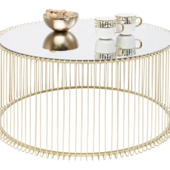 Couchtisch Wire Uno Brass O80Cm