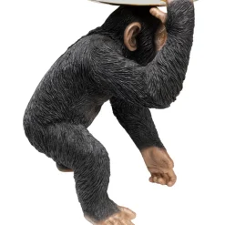 Deko Figur Butler Playing Chimp Schwarz 52Cm