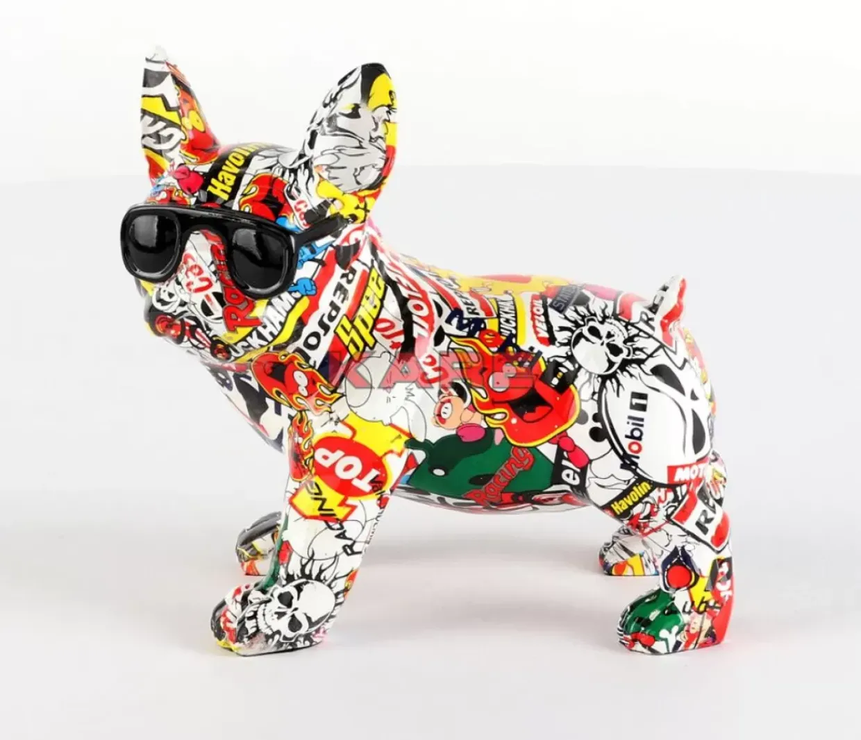 Deko Figur Comic Dog Glasses