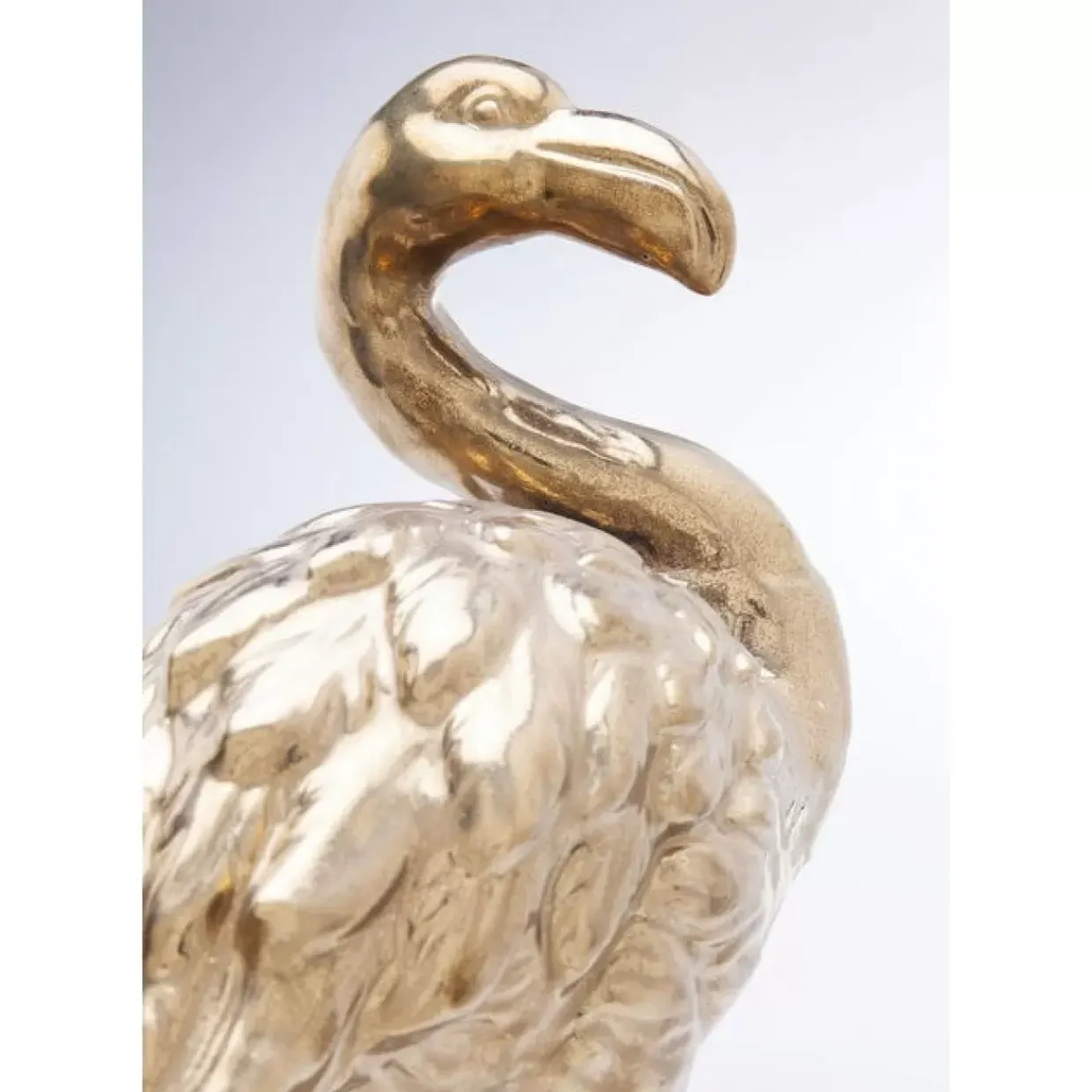 Deko Figur Flamingo Front Gold