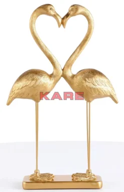 Deko Figur Flamingo Love Gold 63Cm