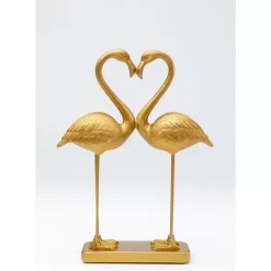 Deko Figur Flamingo Love Gold 39Cm