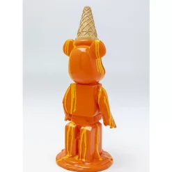 Deko Figur Gelato Bear Orange 40Cm