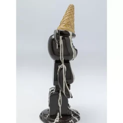 Deko Figur Gelato Bear Schwarz 40Cm