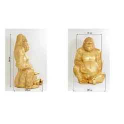 Deko Figur Gorilla Gold Xxl 249