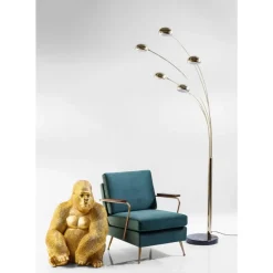 Deko Figur Monkey Gorilla Side Xl Gold