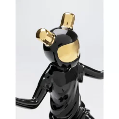 Deko Figur Skating Astronaut Schwarz 21Cm