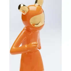 Deko Figur Skating Astronaut Orange 33Cm