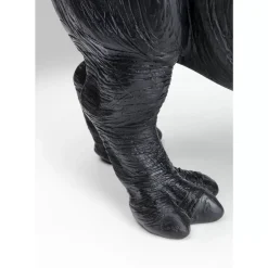 Deko Figur Walking Rhino Schwarz