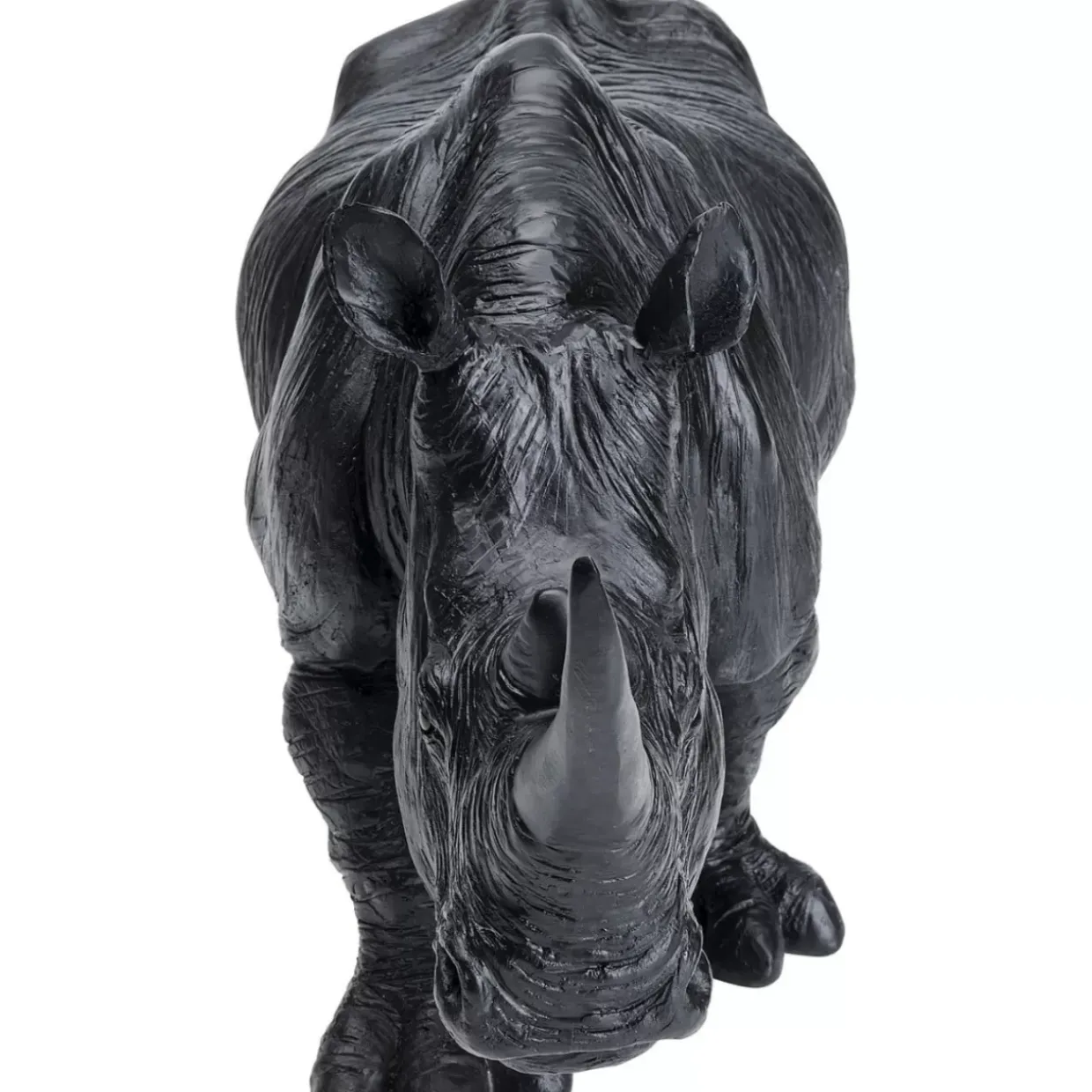 Deko Figur Walking Rhino Schwarz