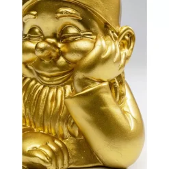Deko Figur Zwerg Gold 21Cm