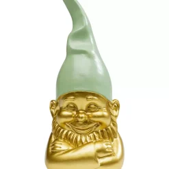 Deko Figur Zwerg Gold Grun 21Cm