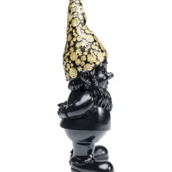 Deko Figur Zwerg Standing Schwarz Gold 30Cm