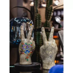 Deko Hand Victory Tattoo Eye 36Cm