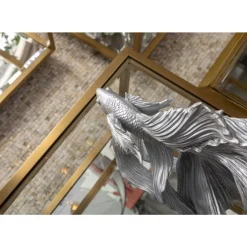 Deko Objekt Betta Fish Silber Klein
