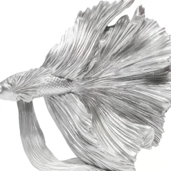 Deko Objekt Betta Fish Silber Klein