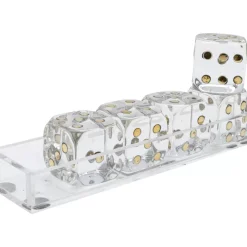 Deko Objekt Dice Transparent 17X4Cm