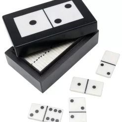 Deko Objekt Domino Schwarz/Weis 14X5Cm