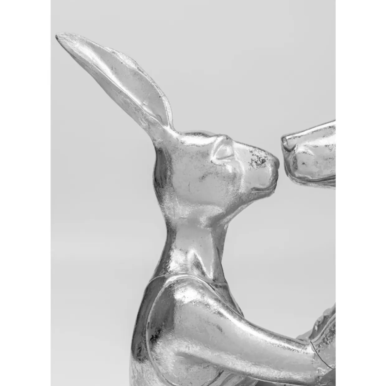 Deko Objekt Kissing Rabbit And Dog Silber