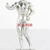 Deko Objekt Muscle Dog Silber