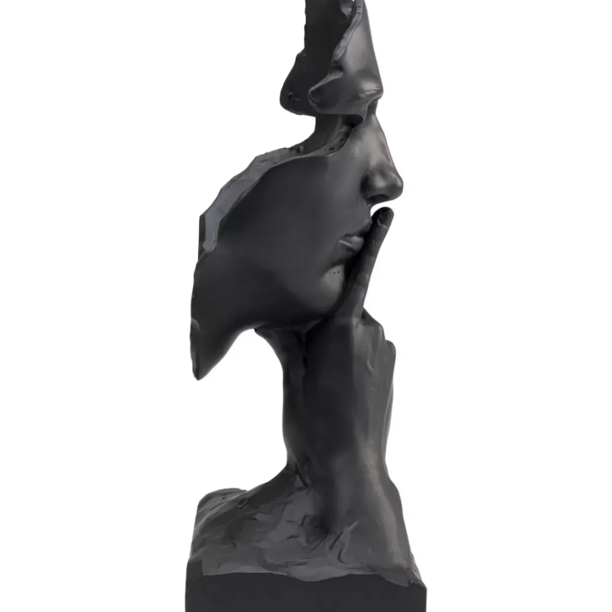 Deko Objekt Quiet Face Schwarz 31Cm