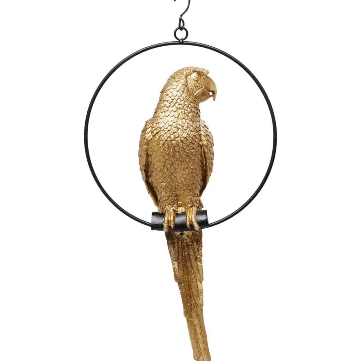 Deko Objekt Swinging Parrot Gold