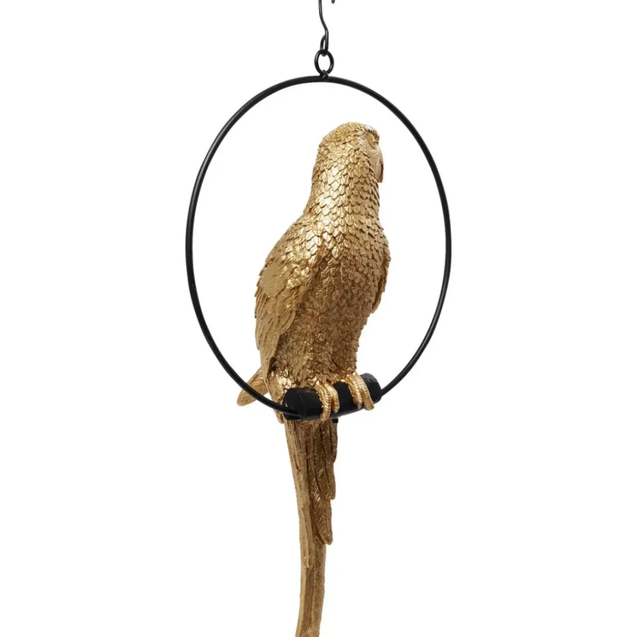 Deko Objekt Swinging Parrot Gold