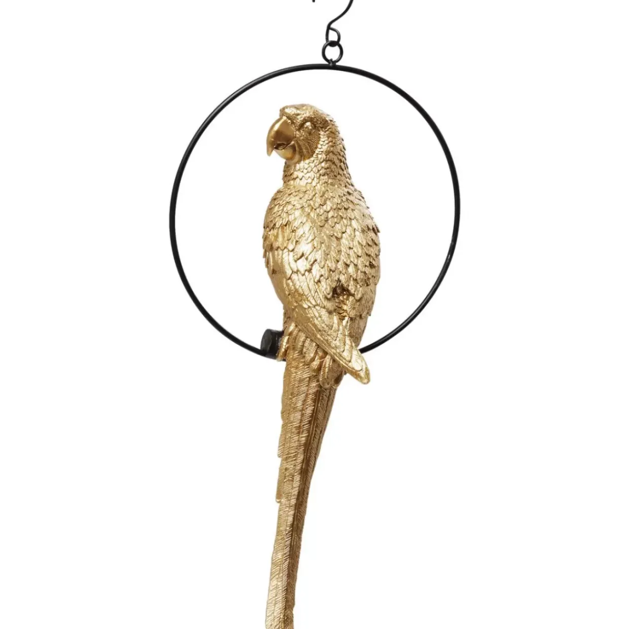 Deko Objekt Swinging Parrot Gold