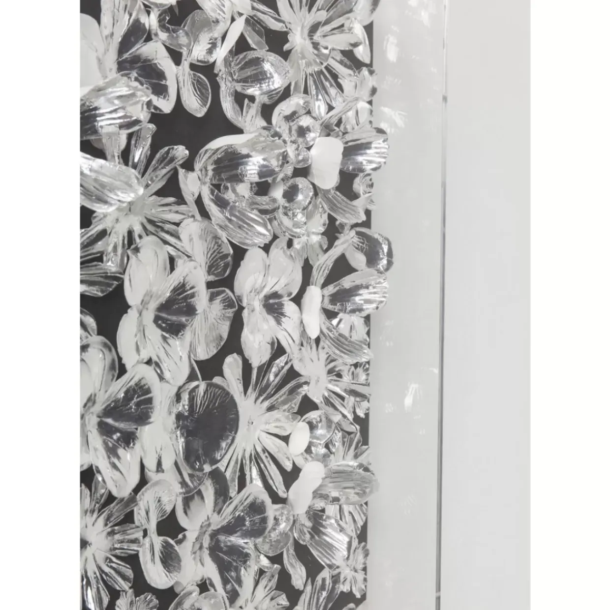Deko Rahmen Silver Flower 100X100Cm
