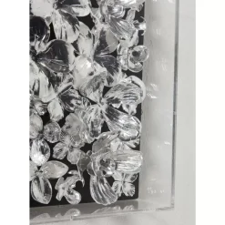 Deko Rahmen Silver Flower 100X100Cm