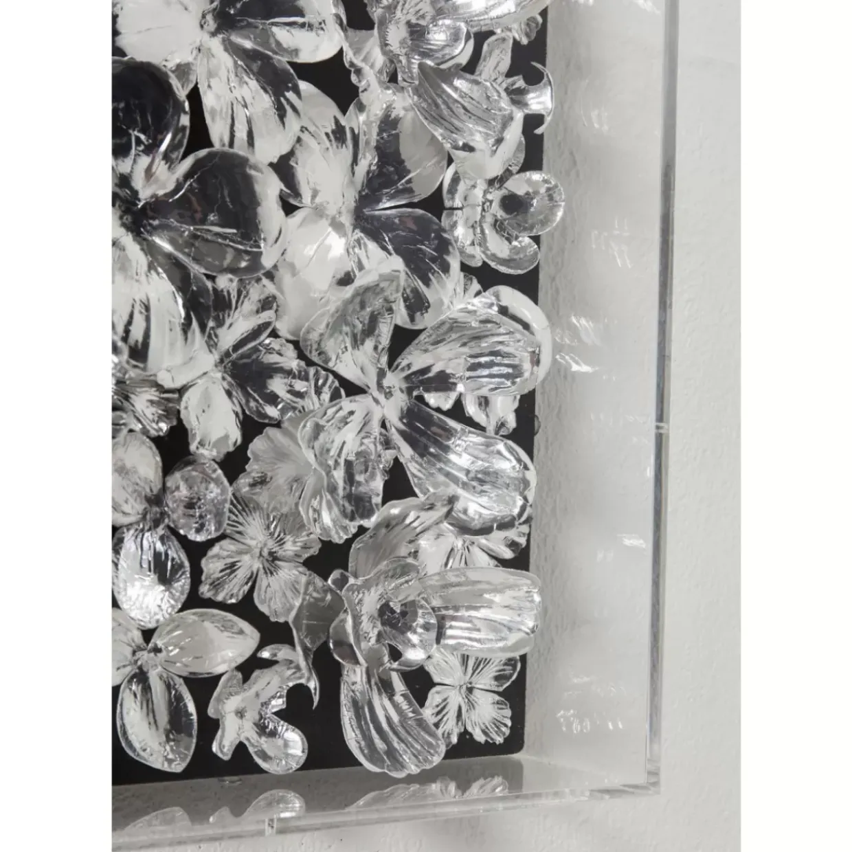 Deko Rahmen Silver Flower 100X100Cm