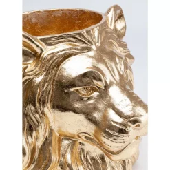 Deko Ubertopf Lion Gold