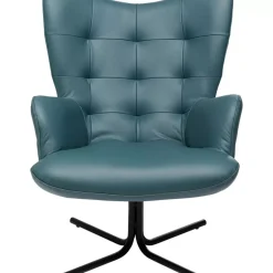 Drehsessel Oscar Leder Blau