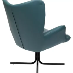 Drehsessel Oscar Leder Blau