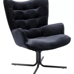 Drehsessel Oscar Velvet Schwarz