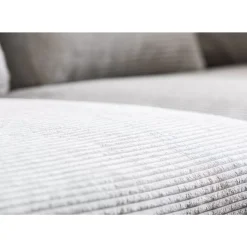 Ecksofa Gianni Cord Grau Rechts