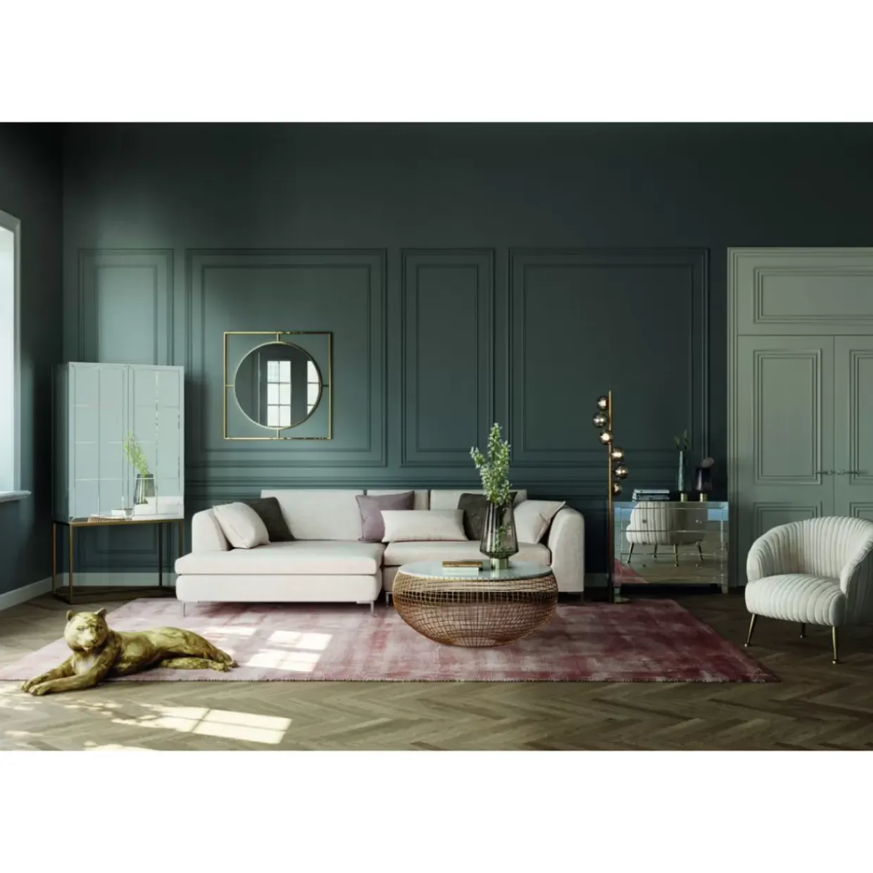 Ecksofa Gianni Creme Links