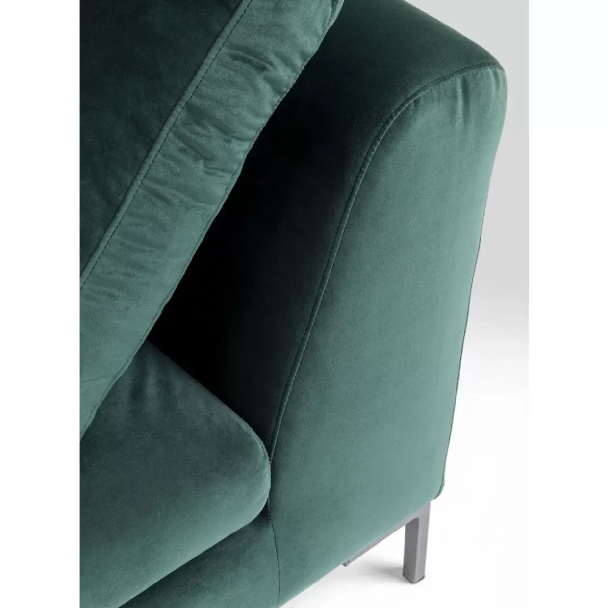 Ecksofa Gianni Small Velvet Dunkelgrun Links
