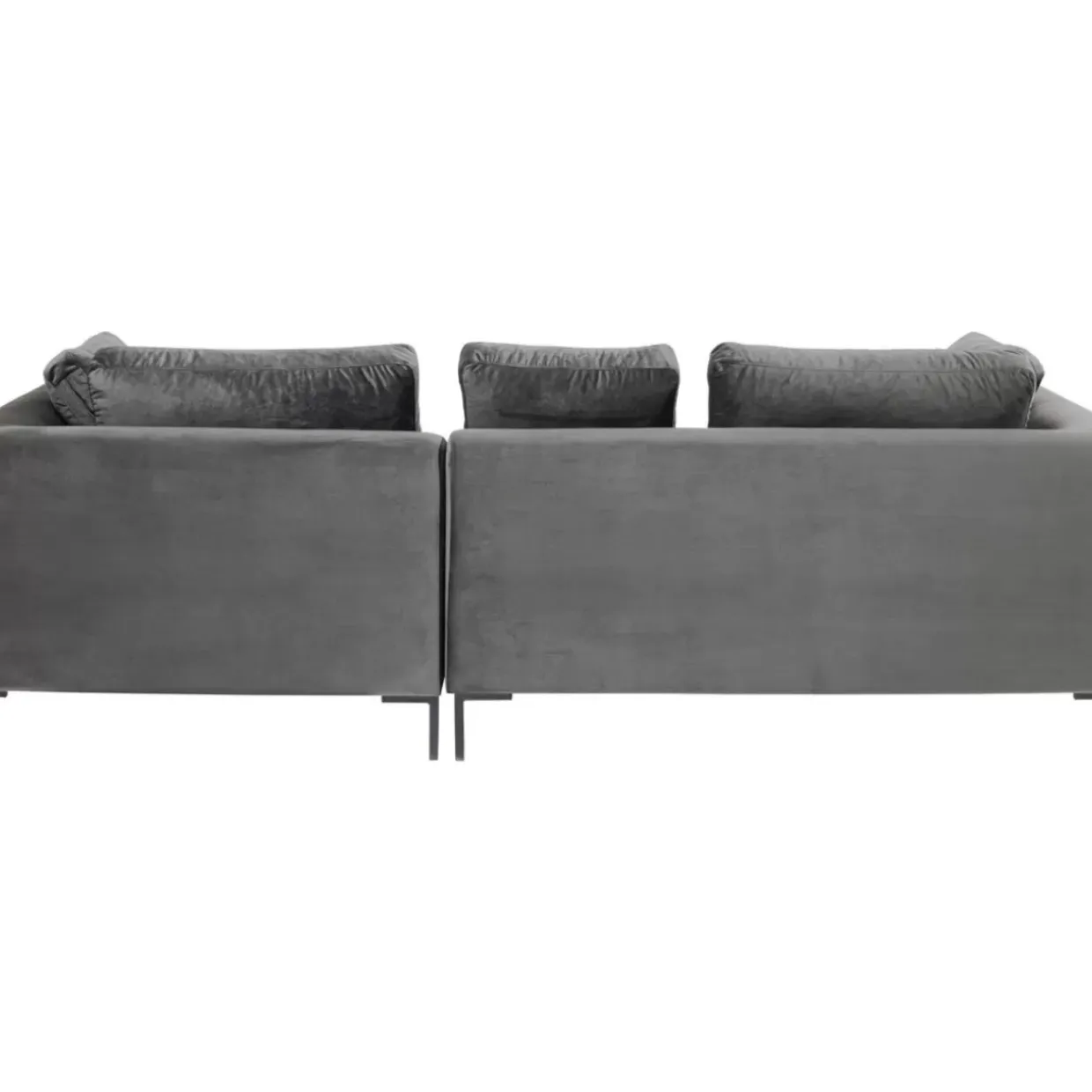 Ecksofa Gianni Small Velvet Grau Rechts