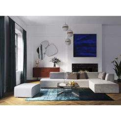 Ecksofa Infinity Ottomane Grau Rechts
