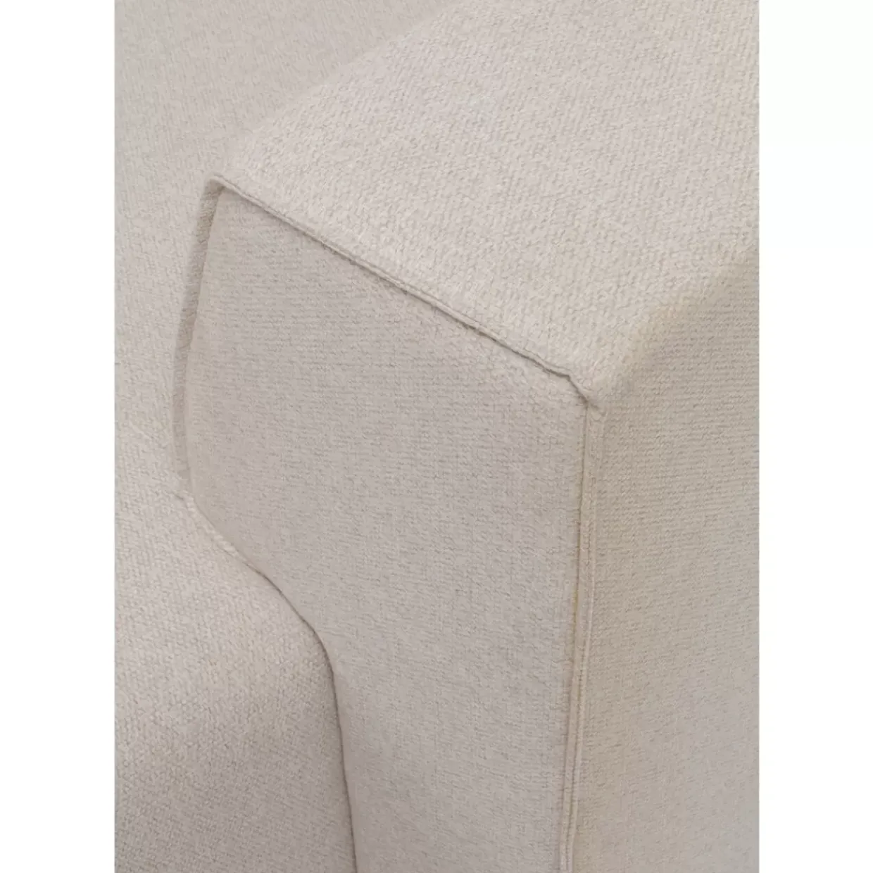 Ecksofa Infinity Ottomane Creme Rechts