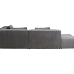 Ecksofa Infinity Ottomane Cord Grau Rechts