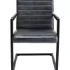 Freischwinger Lola Leder Grau