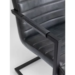 Freischwinger Lola Leder Grau
