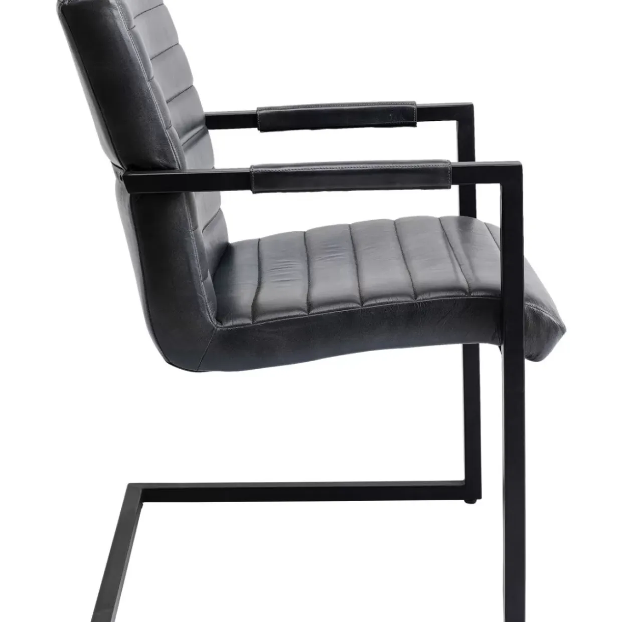 Freischwinger Lola Leder Grau