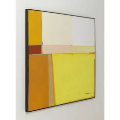Gerahmtes Bild Abstract Shapes Gelb 113X113Cm