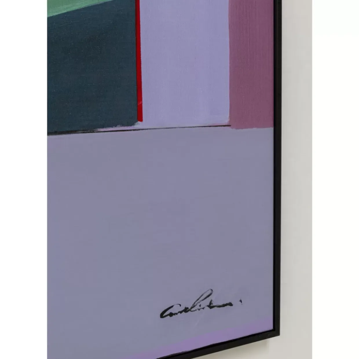 Gerahmtes Bild Abstract Shapes Lila 113X113Cm
